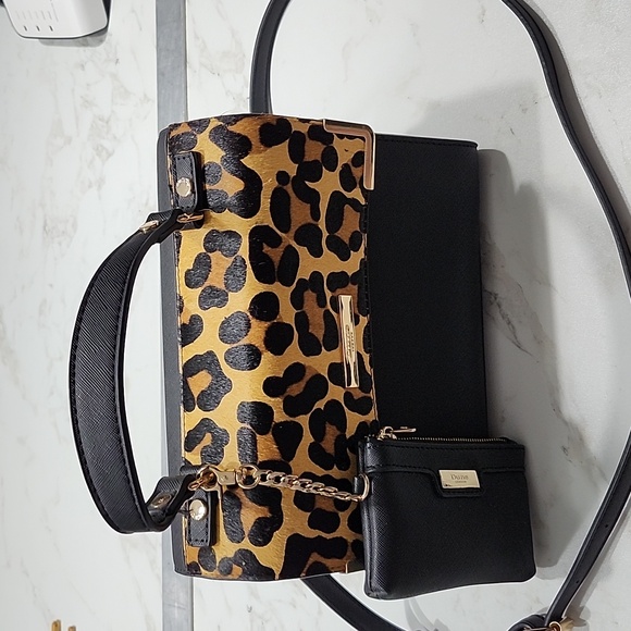 Dune London Genuine Calf Hair Leather Shoulder Bag - Picture 1 of 11